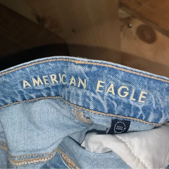 American Eagle Super High Rise Baggy Wide Leg Jeans Regular size 10 - Picture 11 of 13